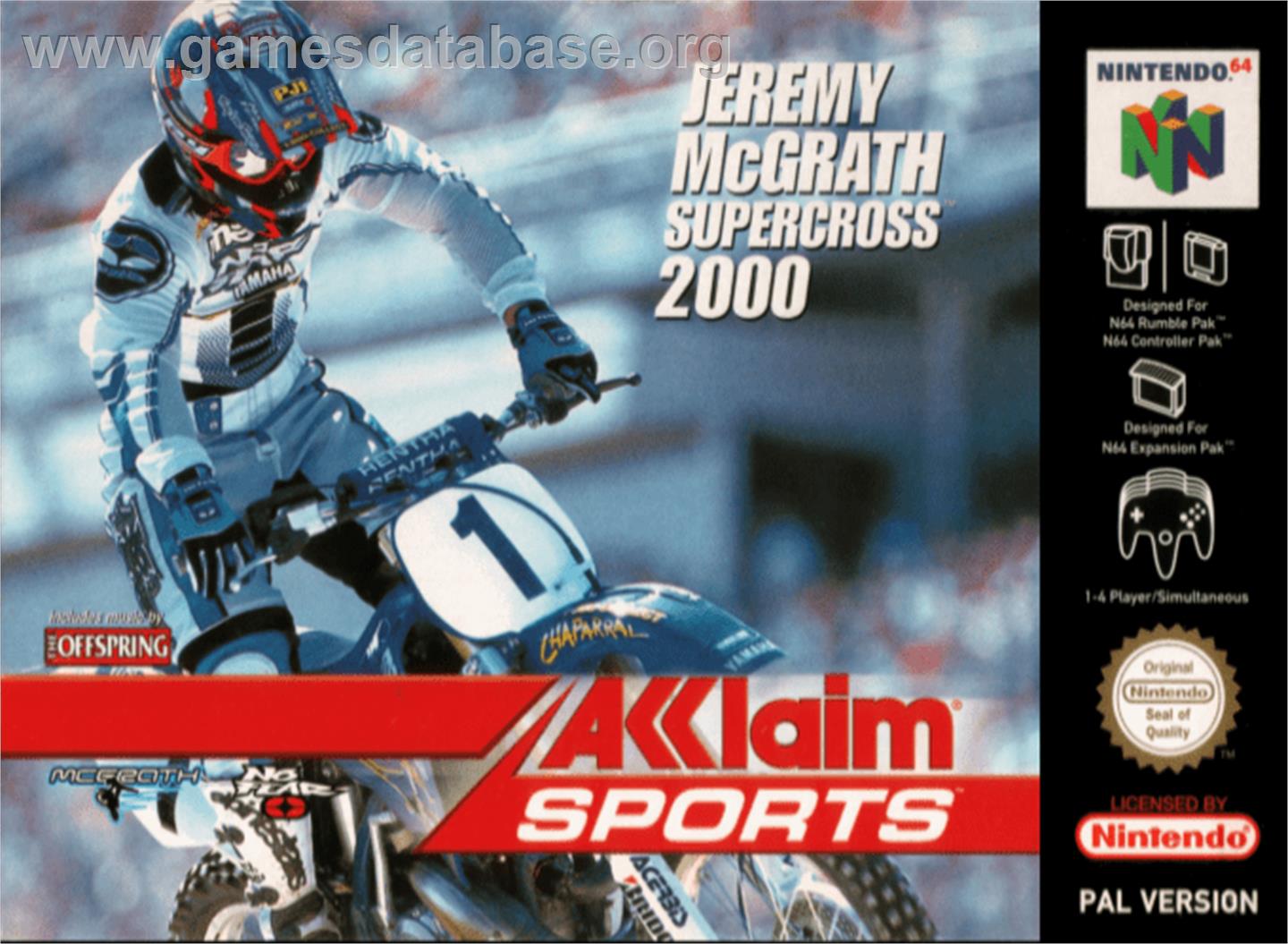 Jeremy McGrath Supercross 2000 - Nintendo N64 - Artwork - Box