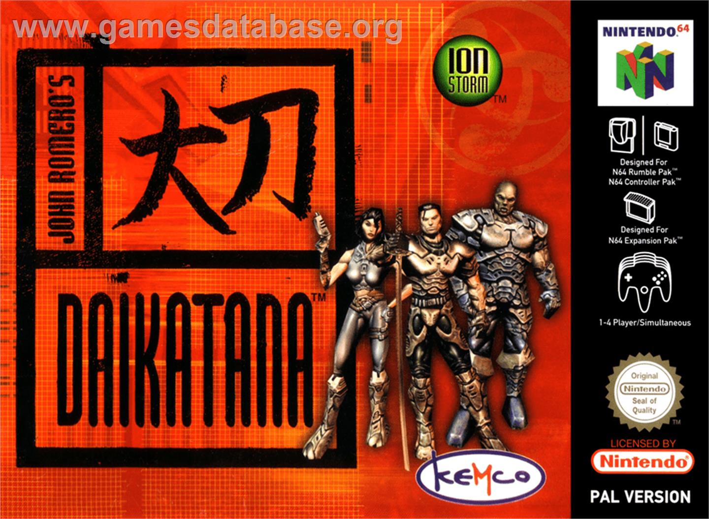 John Romero's Daikatana - Nintendo N64 - Artwork - Box