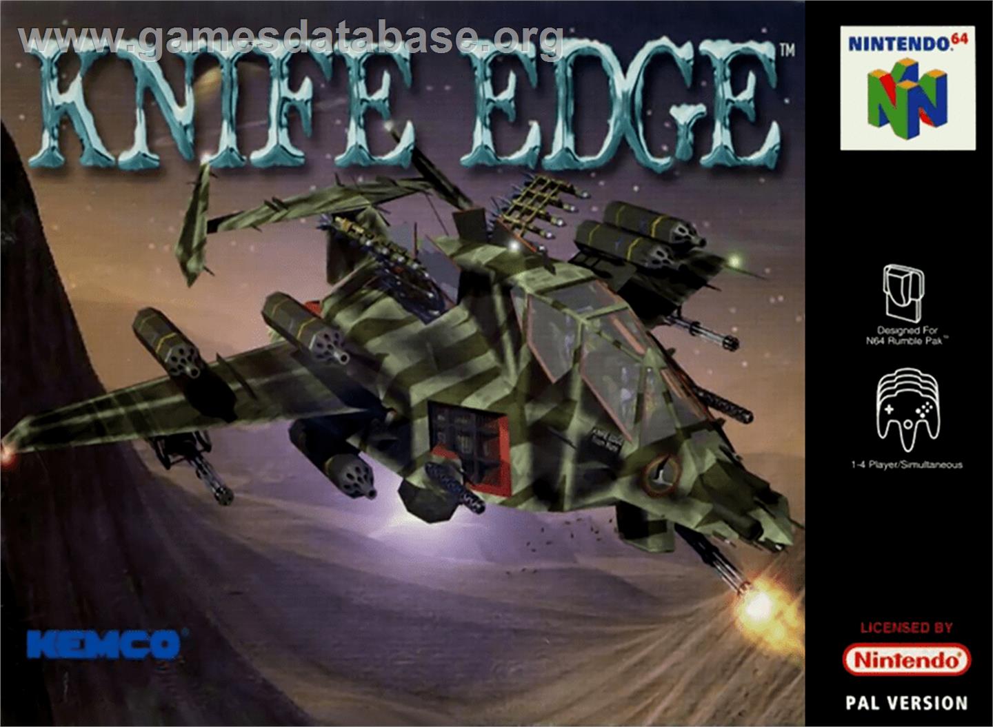 Knife Edge: Nose Gunner - Nintendo N64 - Artwork - Box