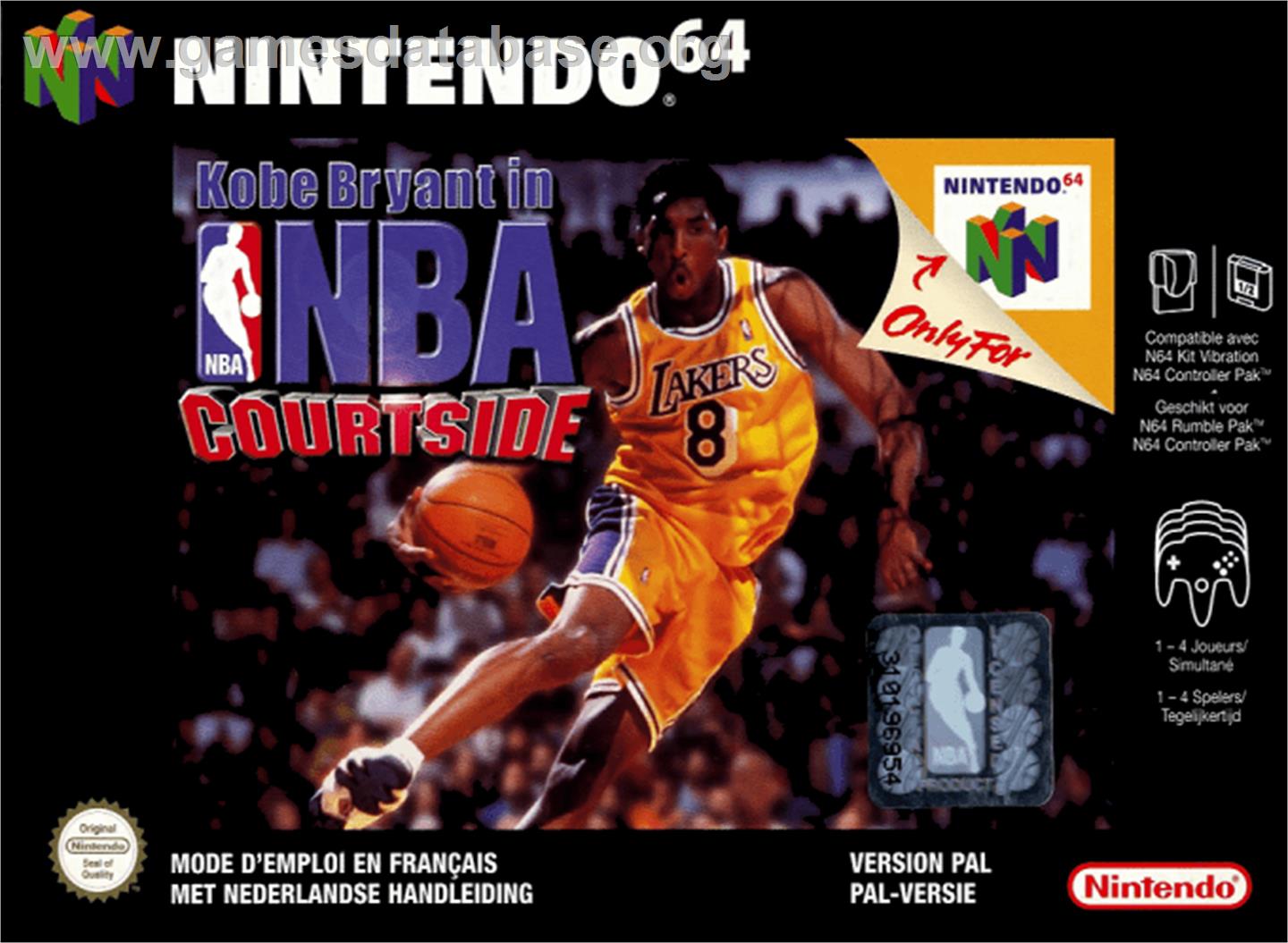 Kobe Bryant's NBA Courtside - Nintendo N64 - Artwork - Box