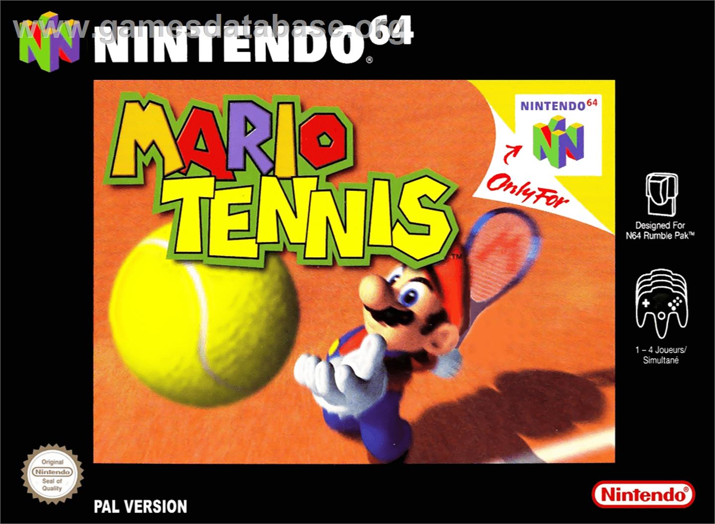 Mario Tennis - Nintendo N64 - Artwork - Box