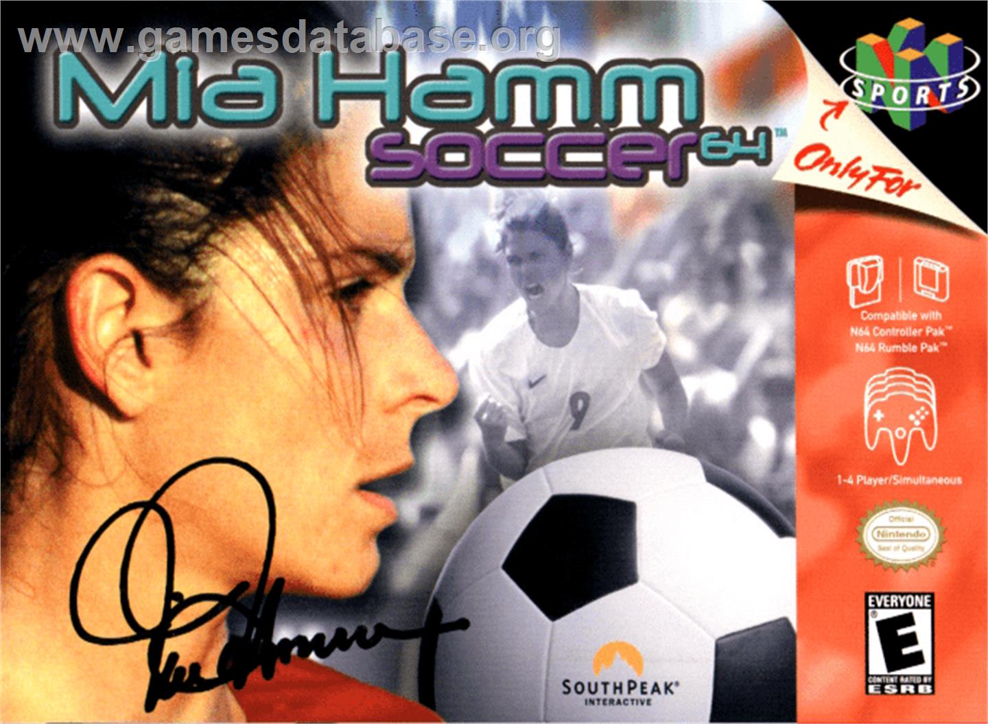 Mia Hamm Soccer 64 - Nintendo N64 - Artwork - Box
