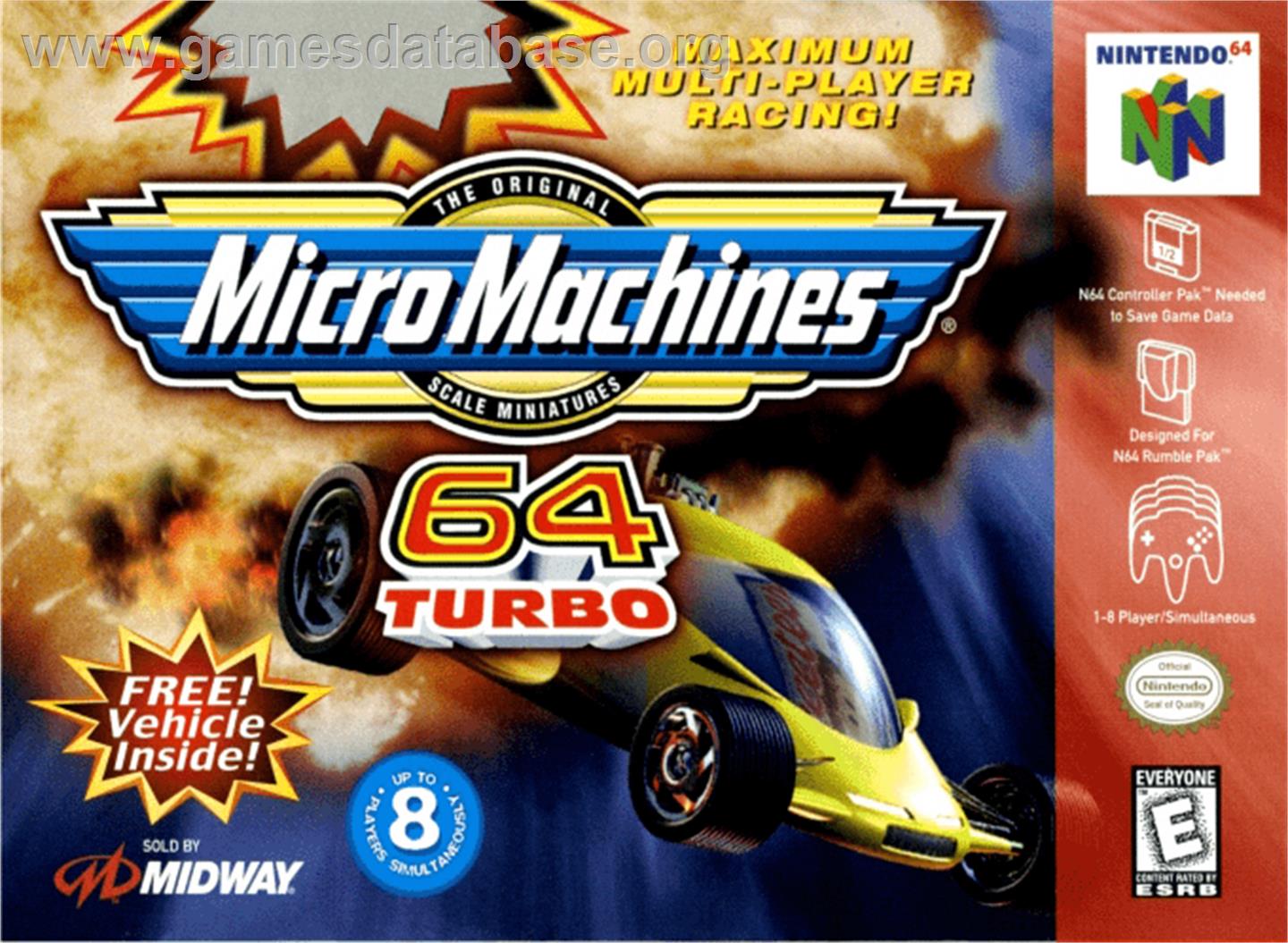 Micro Machines 64 Turbo - Nintendo N64 - Artwork - Box