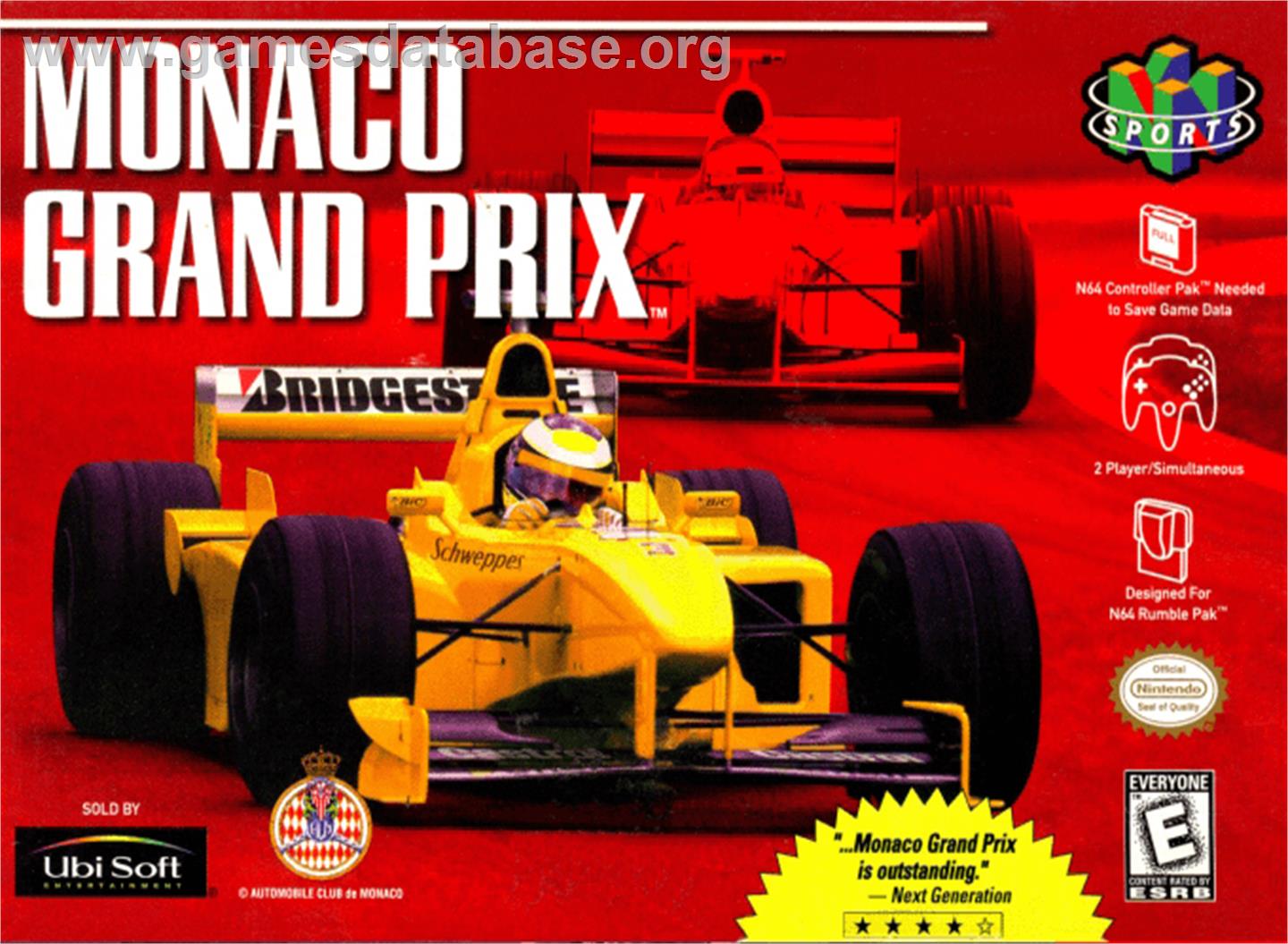 Monaco Grand Prix - Nintendo N64 - Artwork - Box
