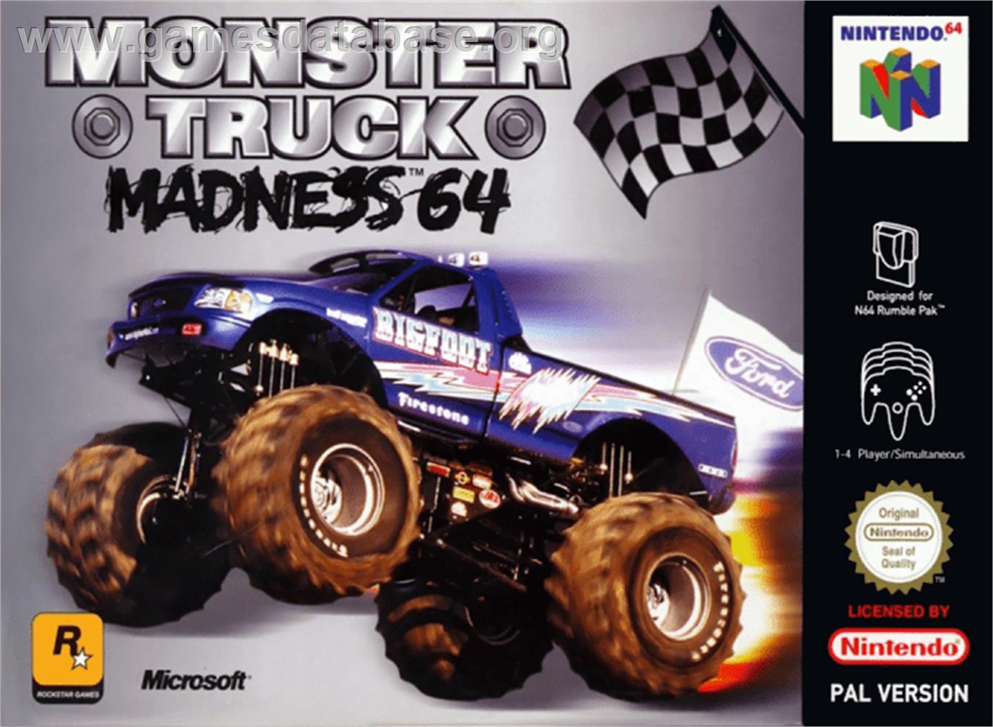 Monster Truck Madness 64 - Nintendo N64 - Artwork - Box