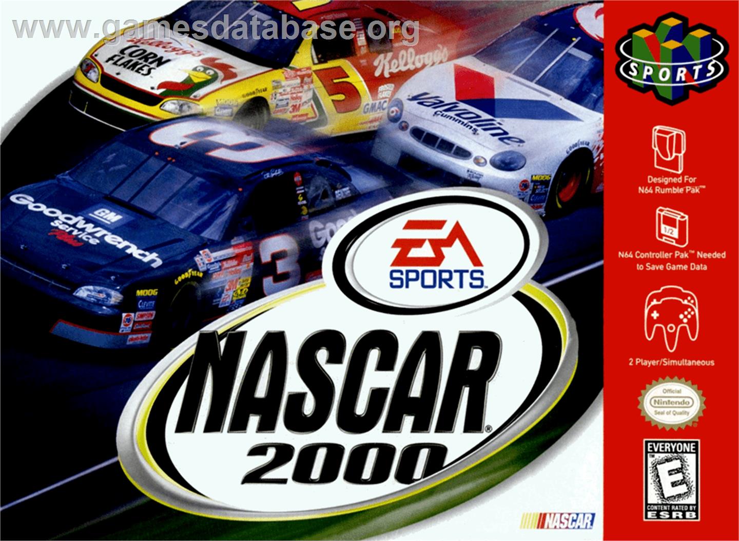 NASCAR 2000 - Nintendo N64 - Artwork - Box