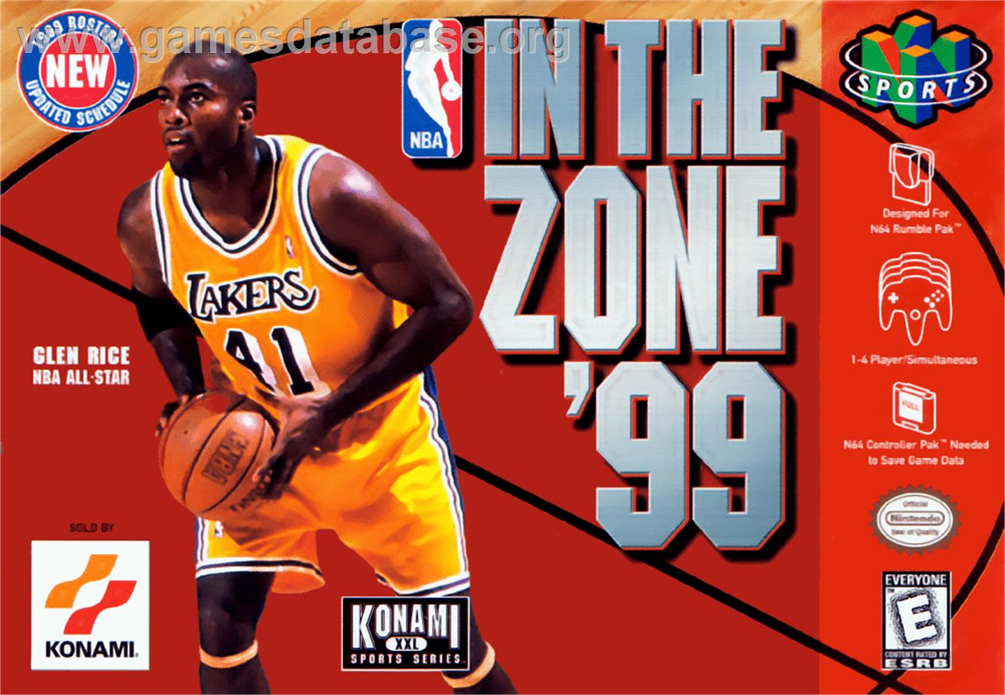 NBA: In the Zone '99 - Nintendo N64 - Artwork - Box