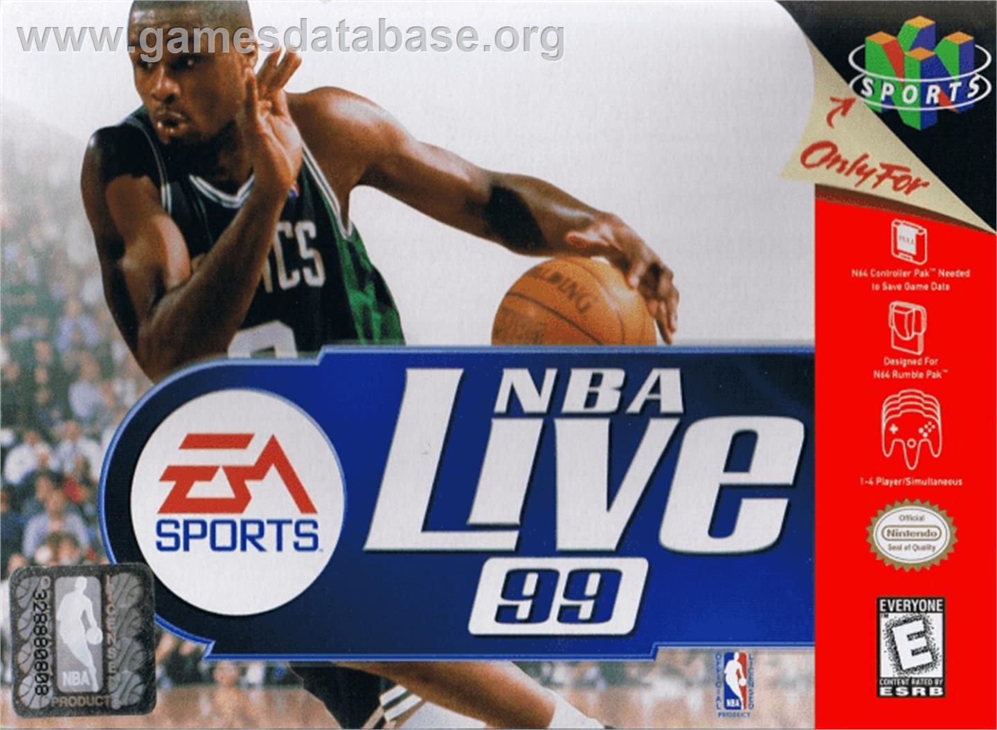NBA Live '99 - Nintendo N64 - Artwork - Box