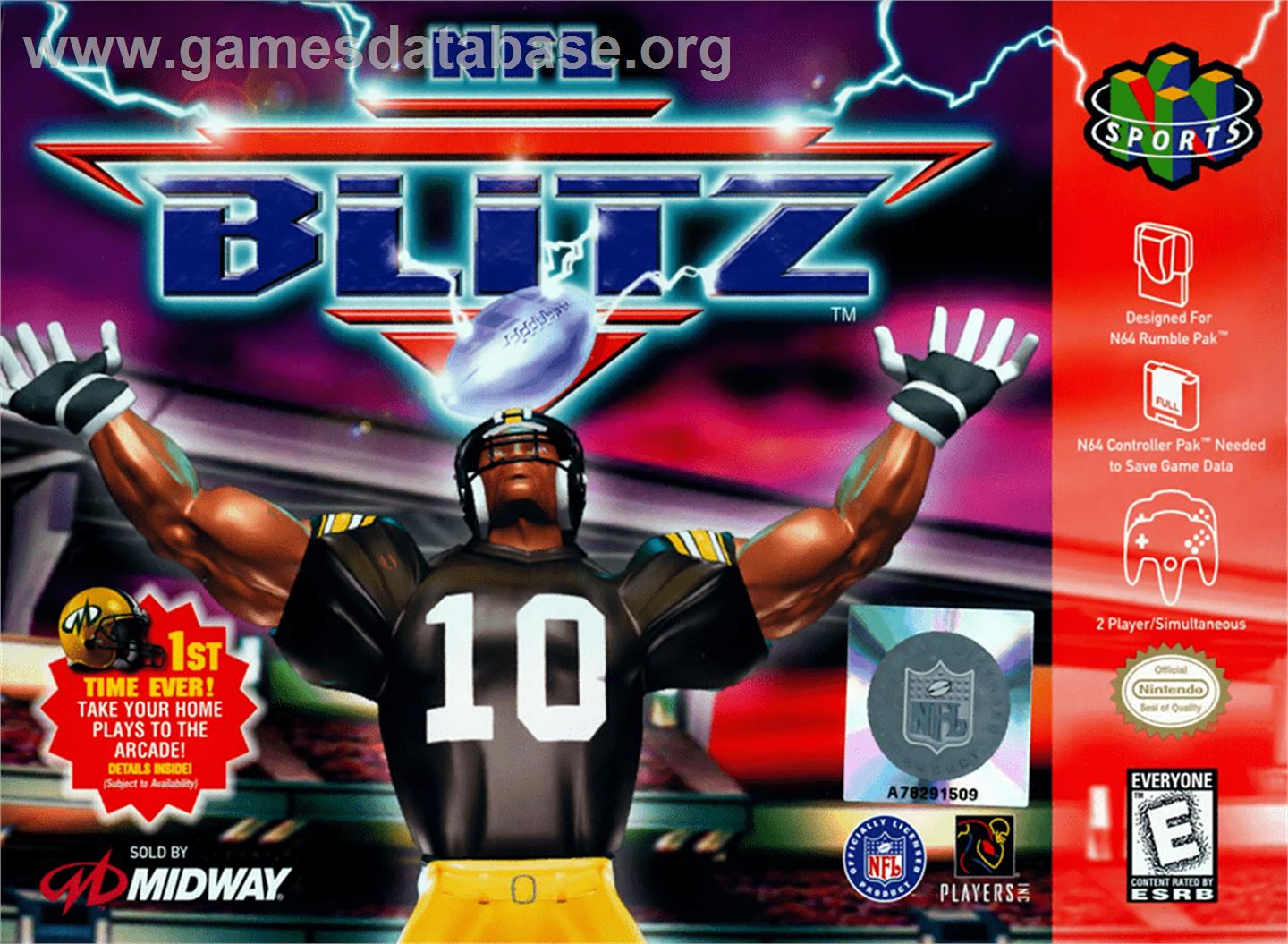 NFL Blitz - Nintendo N64 - Artwork - Box