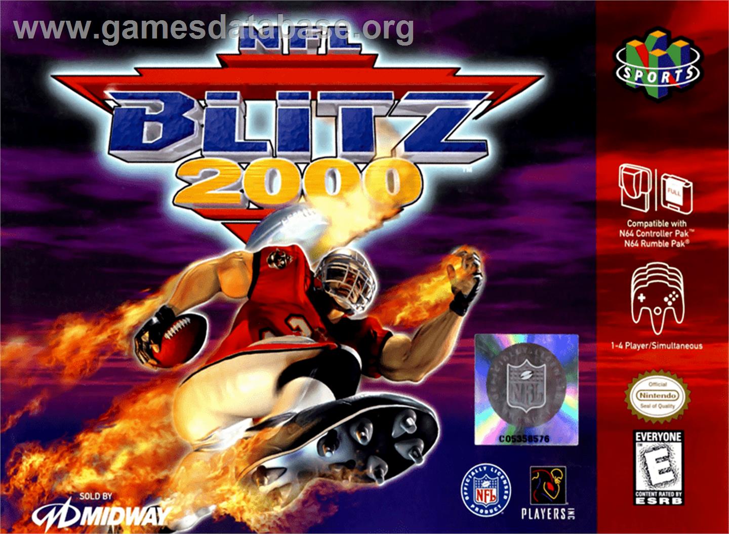 NFL Blitz 2000 - Nintendo N64 - Artwork - Box