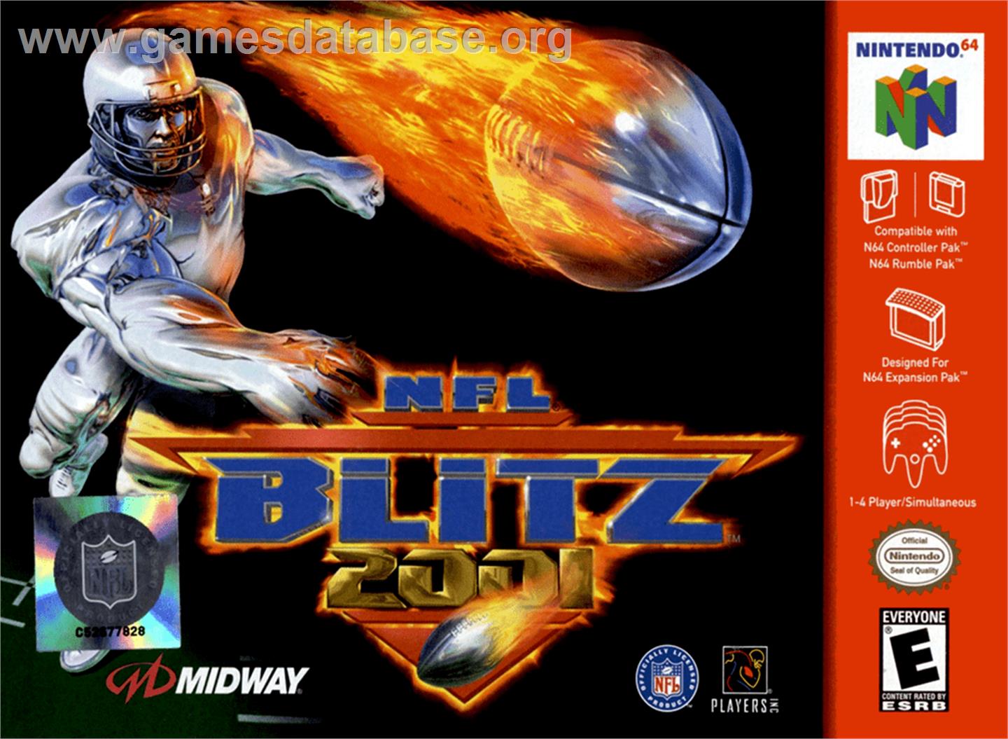 NFL Blitz 2001 - Nintendo N64 - Artwork - Box