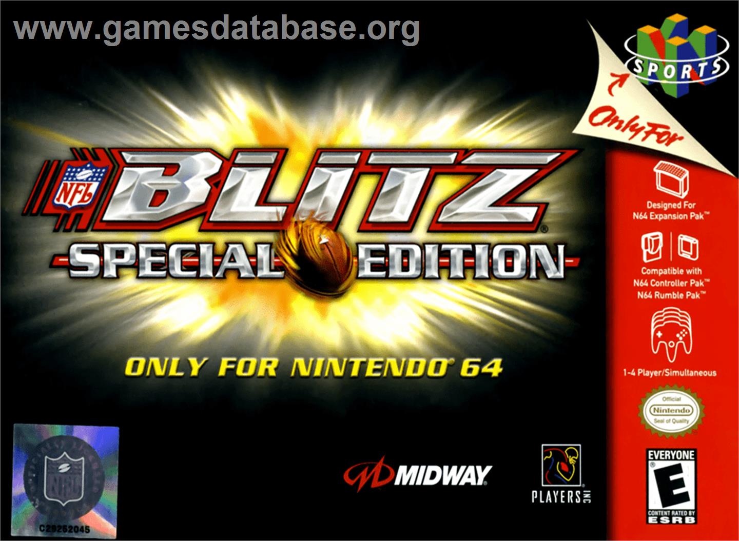 NFL Blitz Special Edition - Nintendo N64 - Artwork - Box