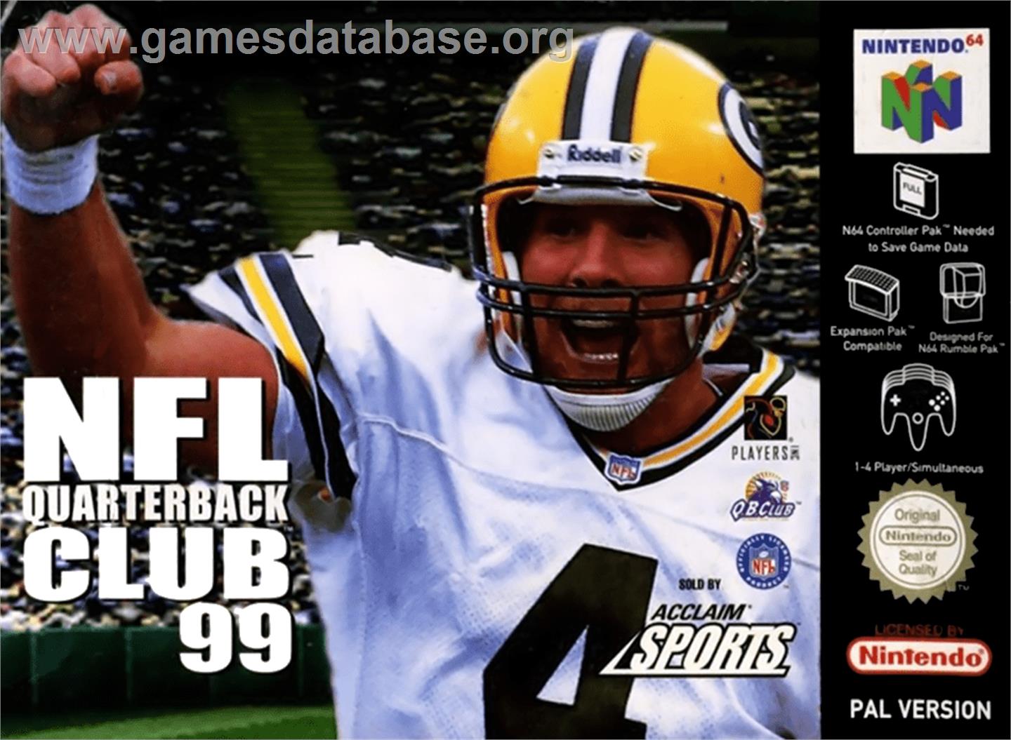 NFL Quarterback Club '99 - Nintendo N64 - Artwork - Box