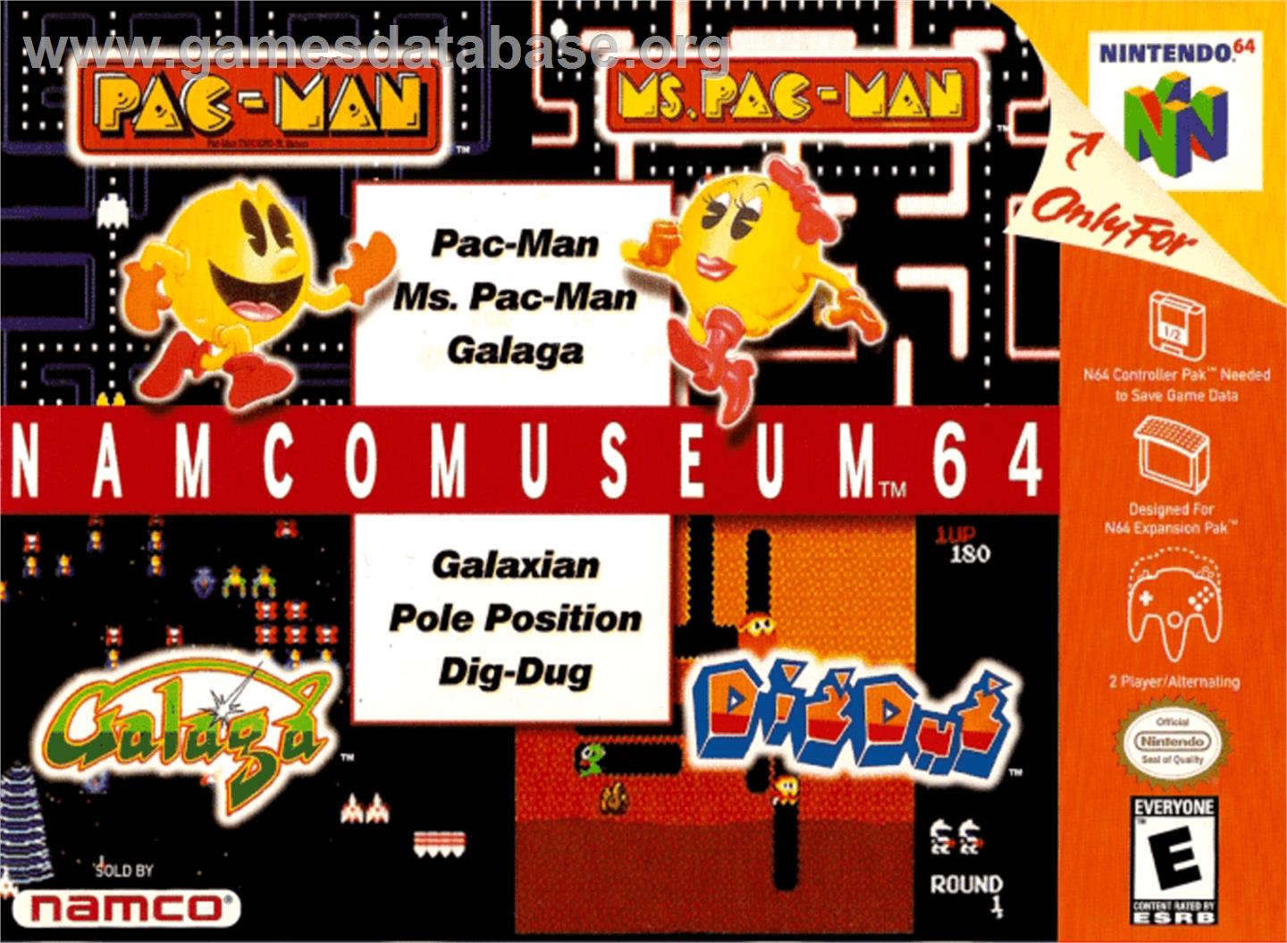 Namco Museum 64 - Nintendo N64 - Artwork - Box