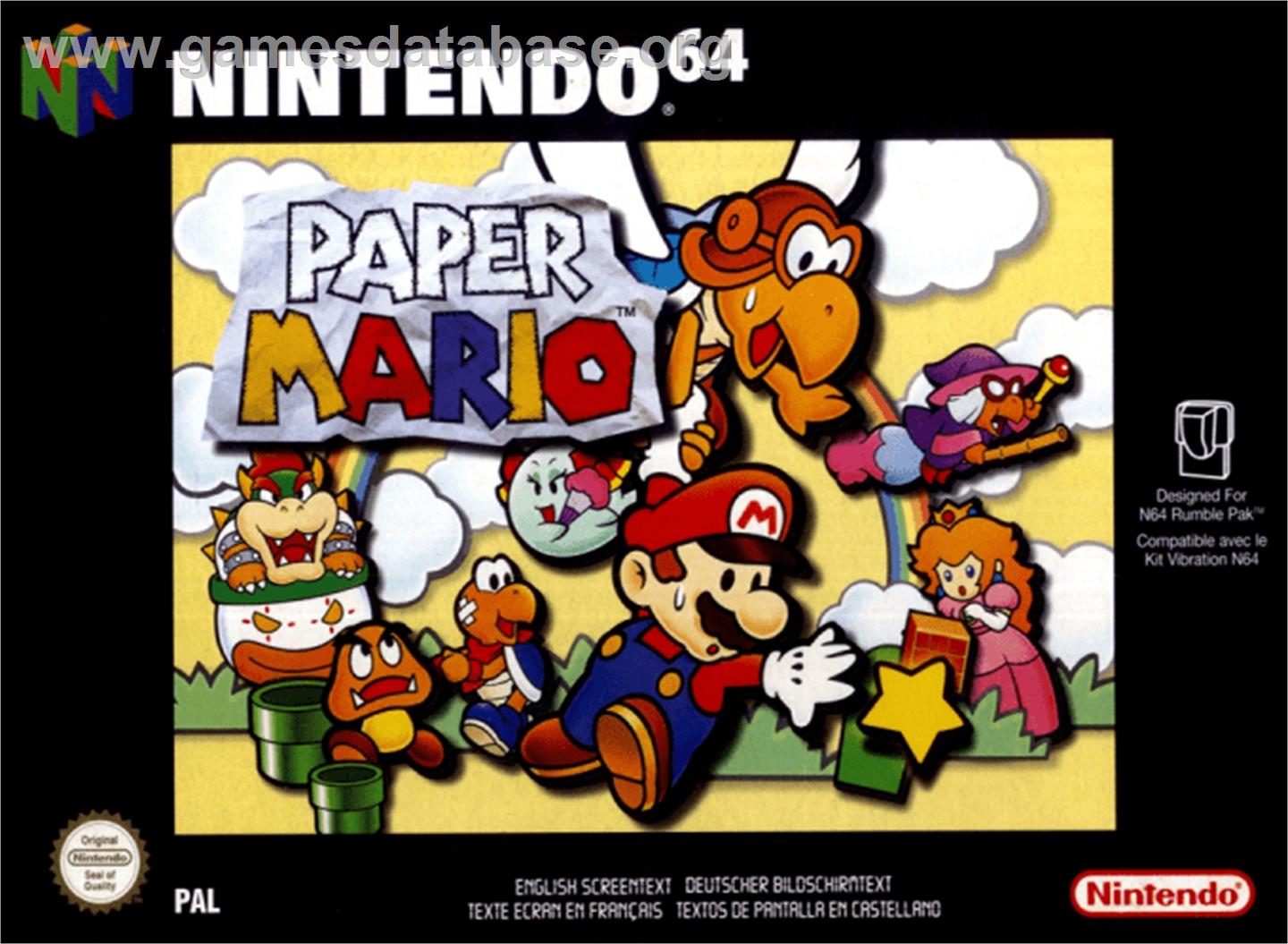 Paper Mario - Nintendo N64 - Artwork - Box