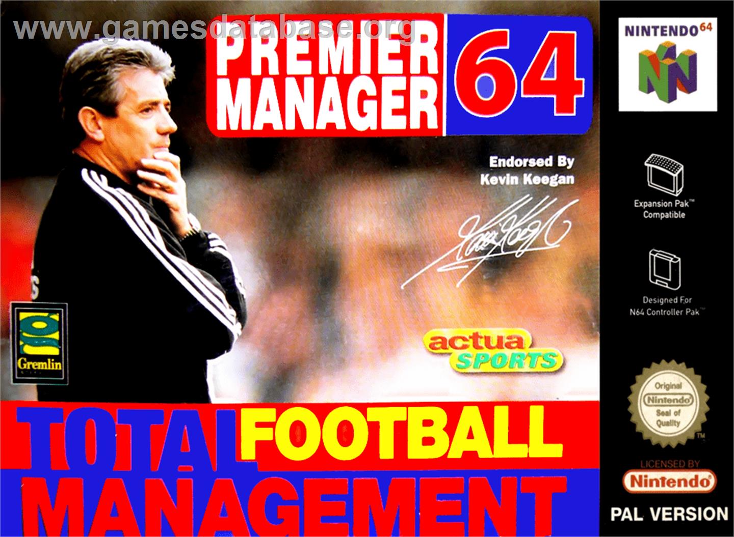 Premier Manager 64 - Nintendo N64 - Artwork - Box