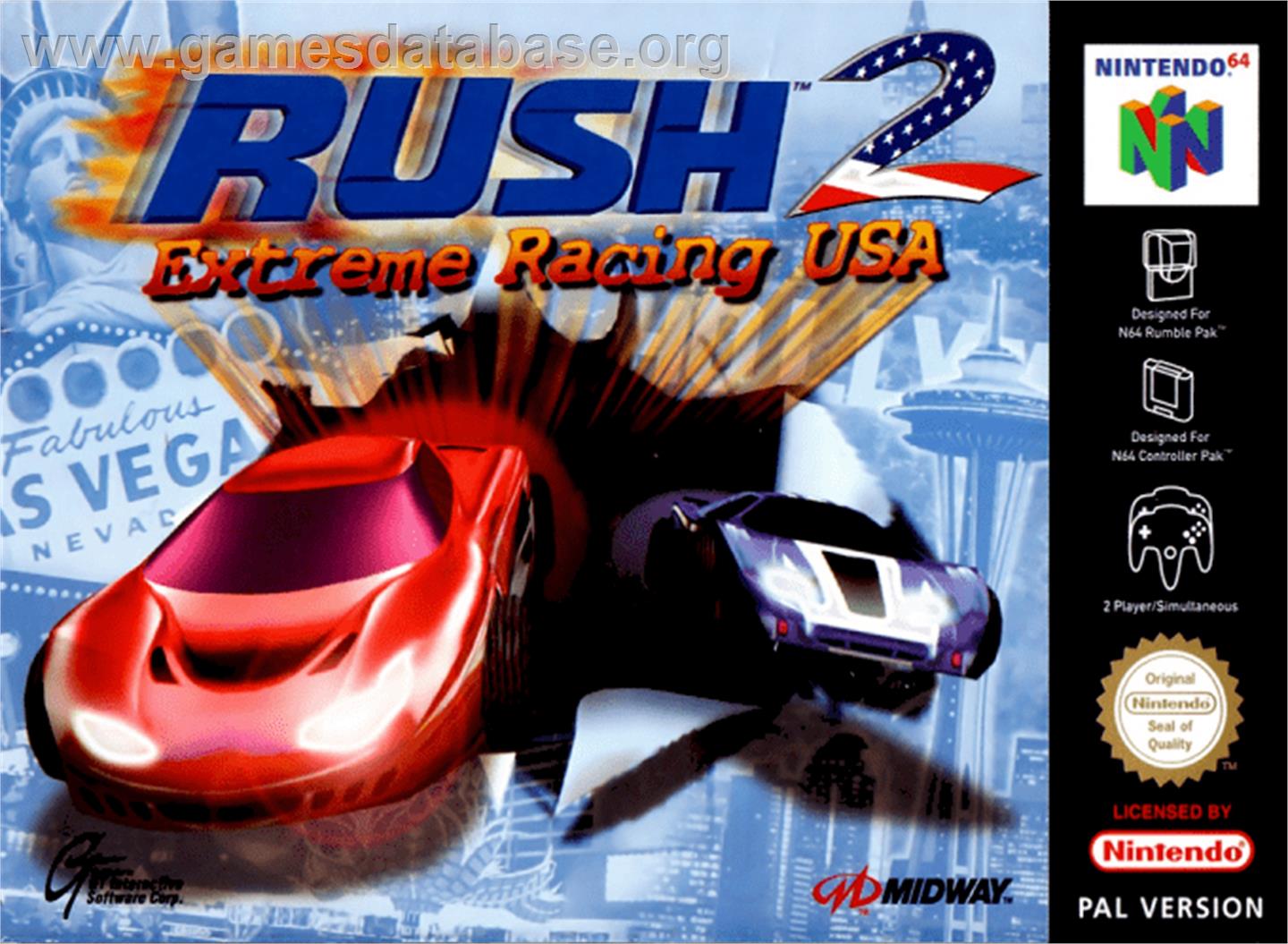 Rush 2: Extreme Racing USA - Nintendo N64 - Artwork - Box