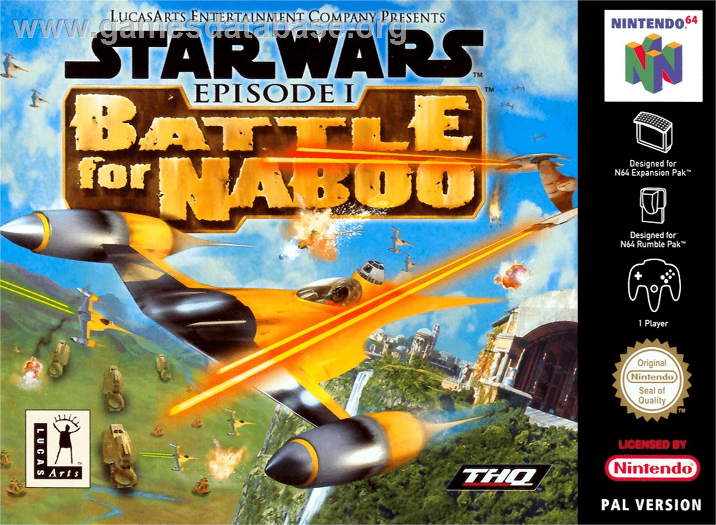 Star Wars: Episode I - Battle for Naboo - Nintendo N64 - Artwork - Box