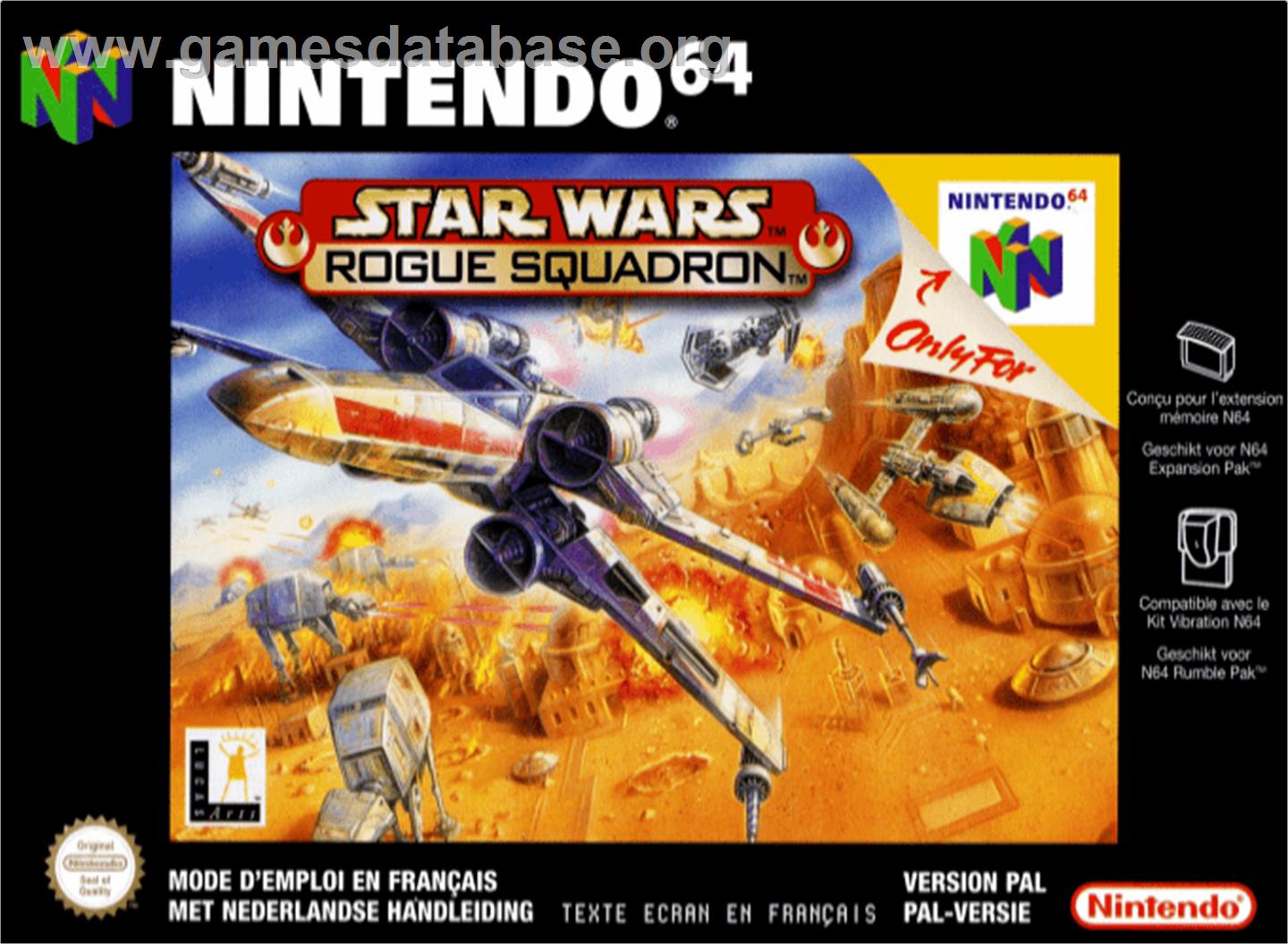 Star Wars: Rogue Squadron - Nintendo N64 - Artwork - Box