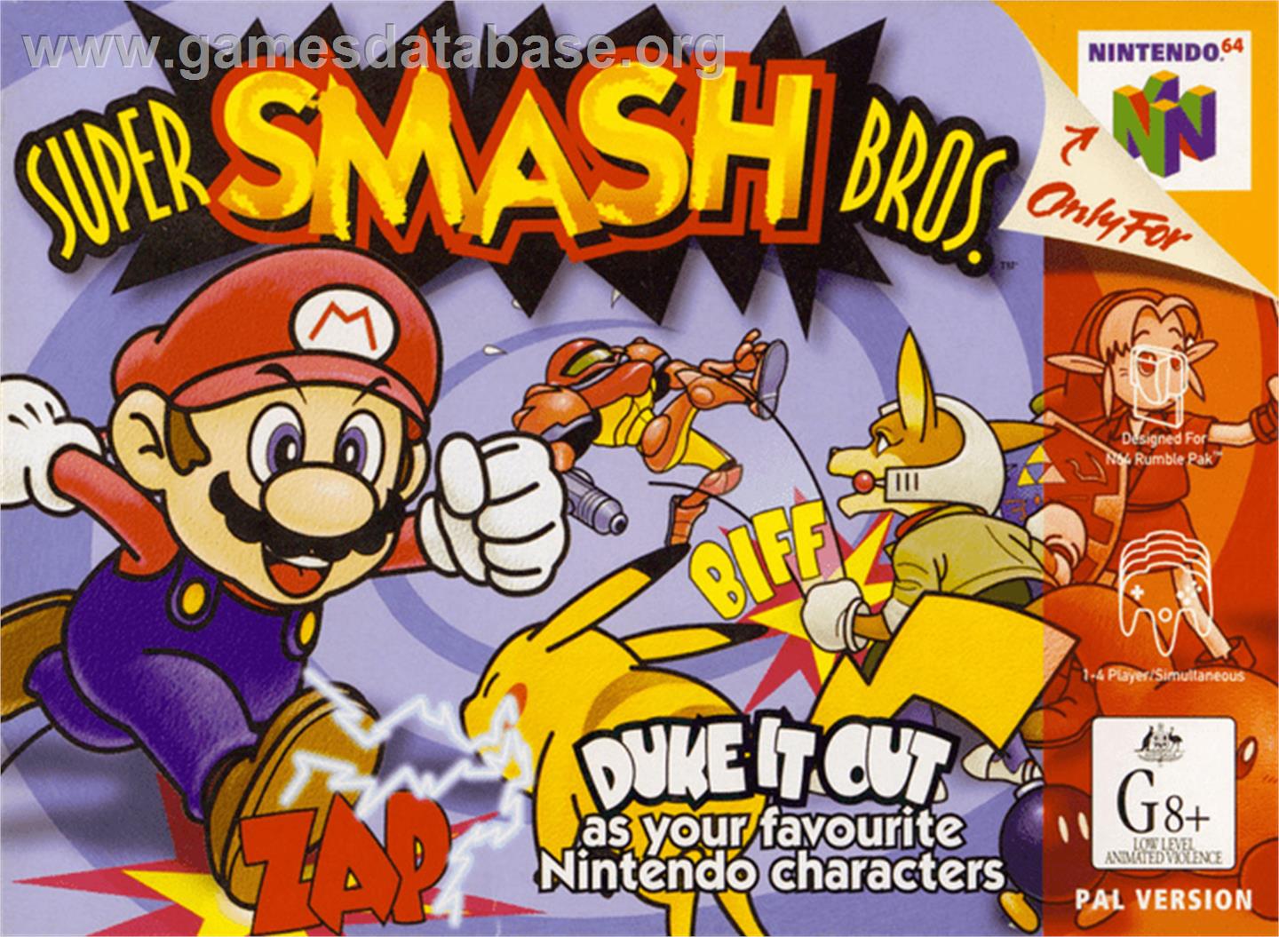 Super Smash Bros. - Nintendo N64 - Artwork - Box