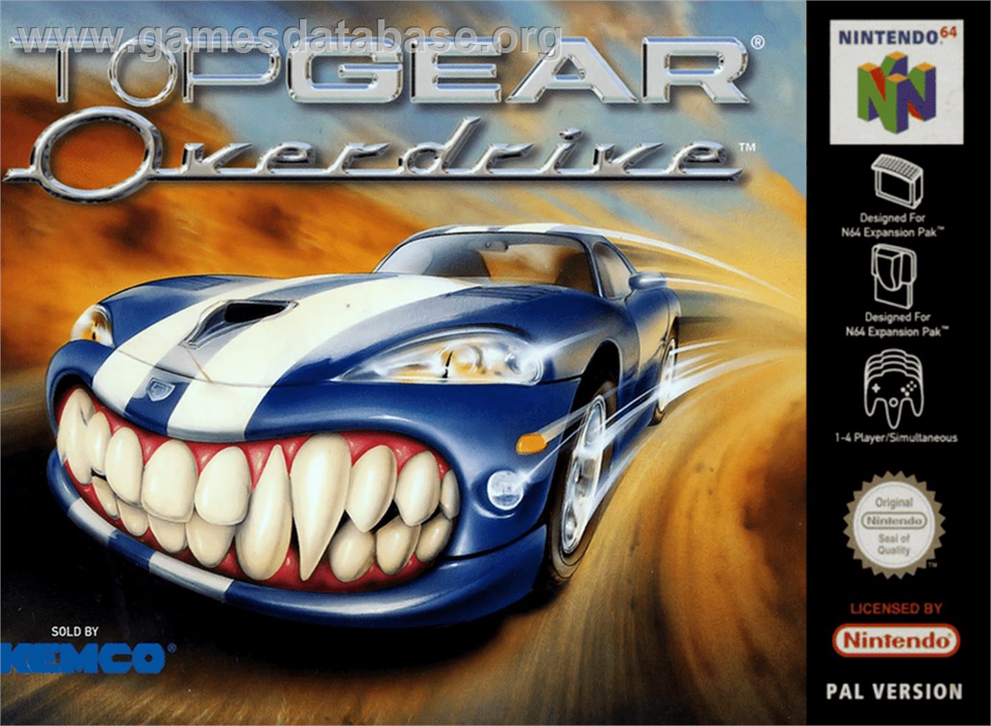 Top Gear Overdrive - Nintendo N64 - Artwork - Box