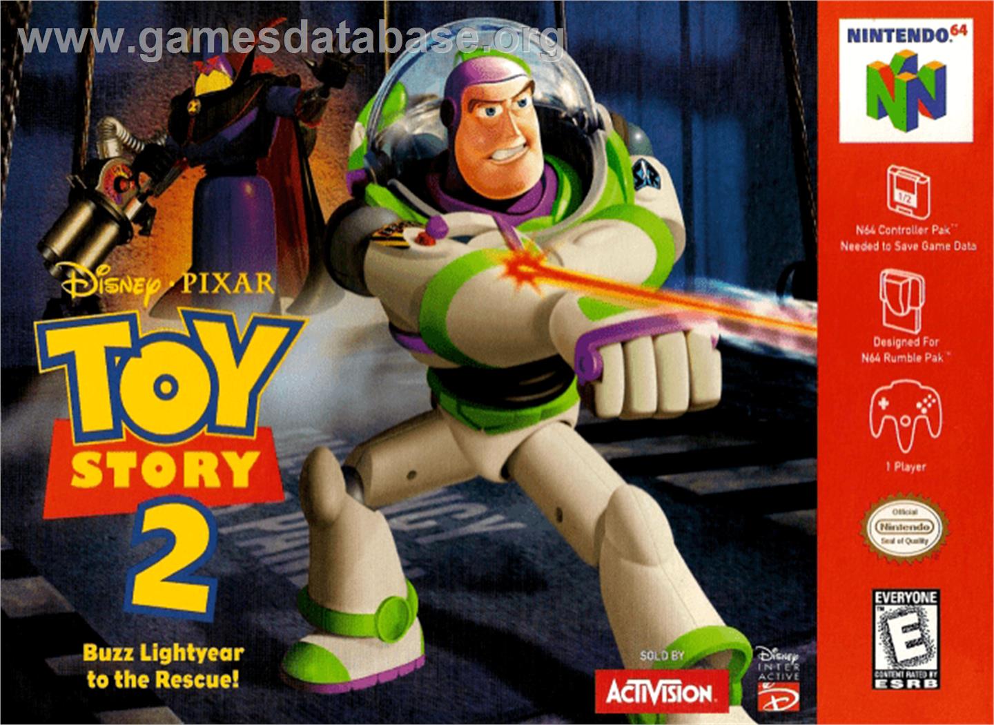 Toy Story 2: Buzz Lightyear to the Rescue - Nintendo N64 - Artwork - Box