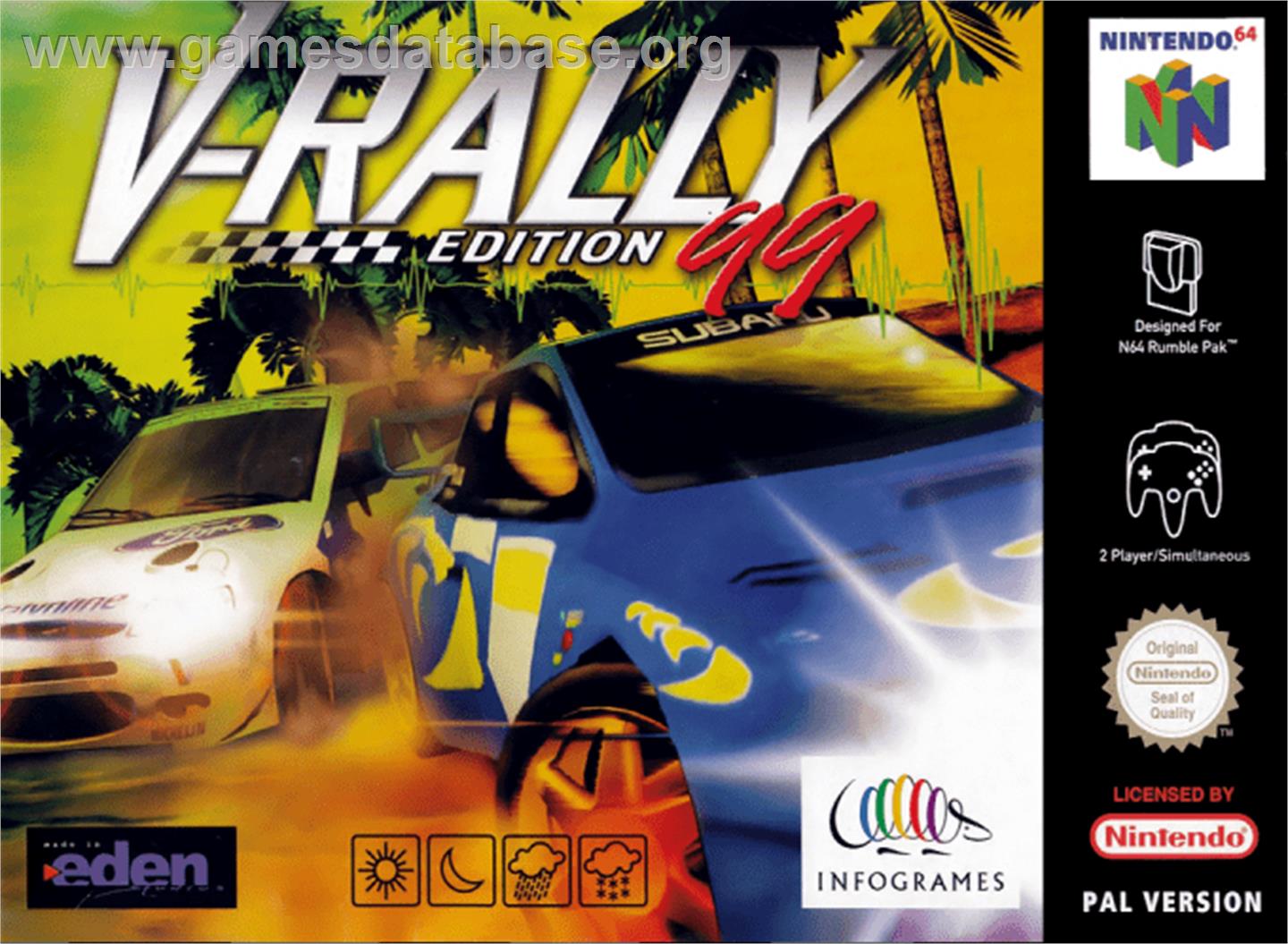 V-Rally Edition 99 - Nintendo N64 - Artwork - Box