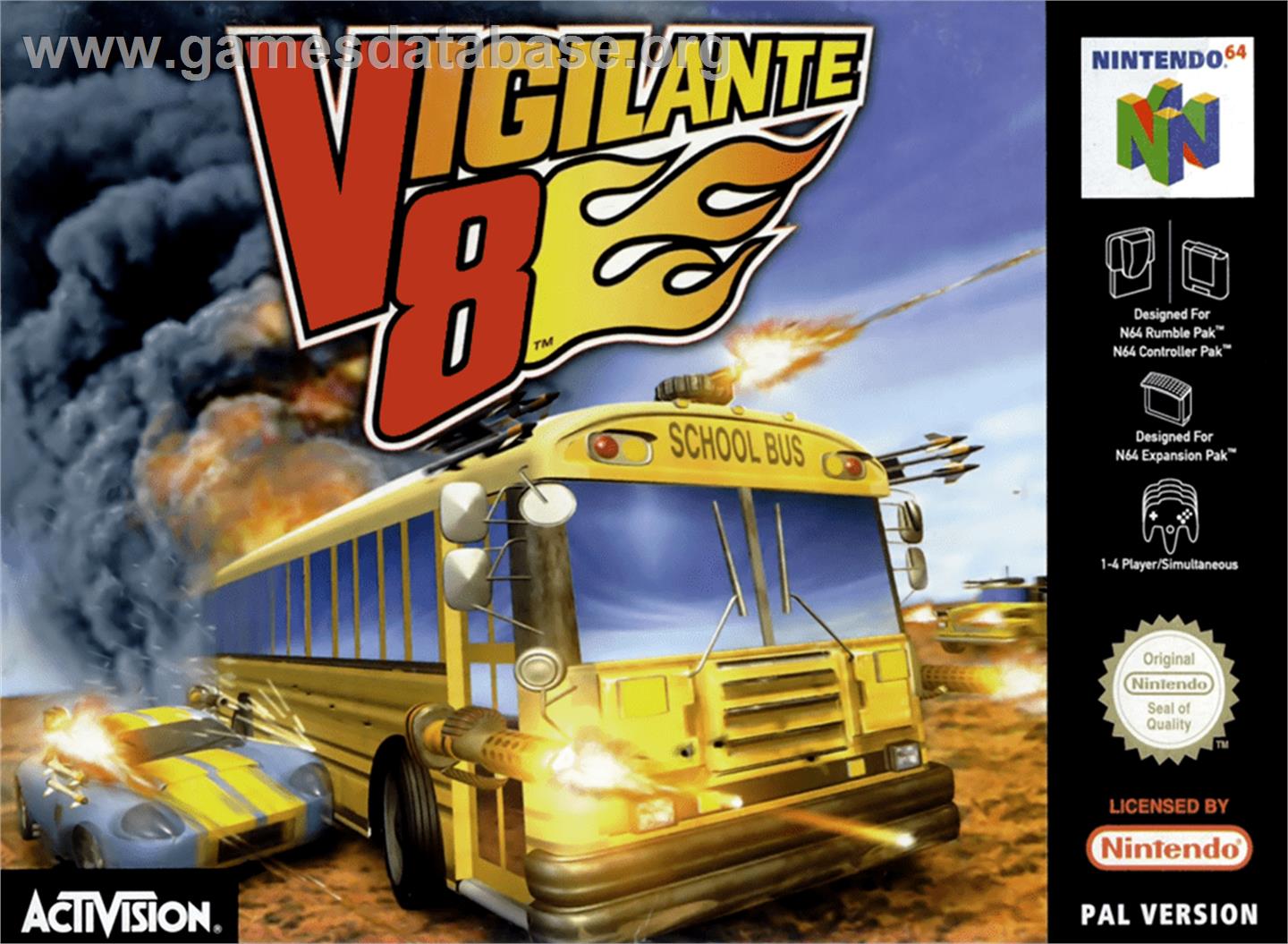 Vigilante 8: 2nd Offense - Nintendo N64 - Artwork - Box