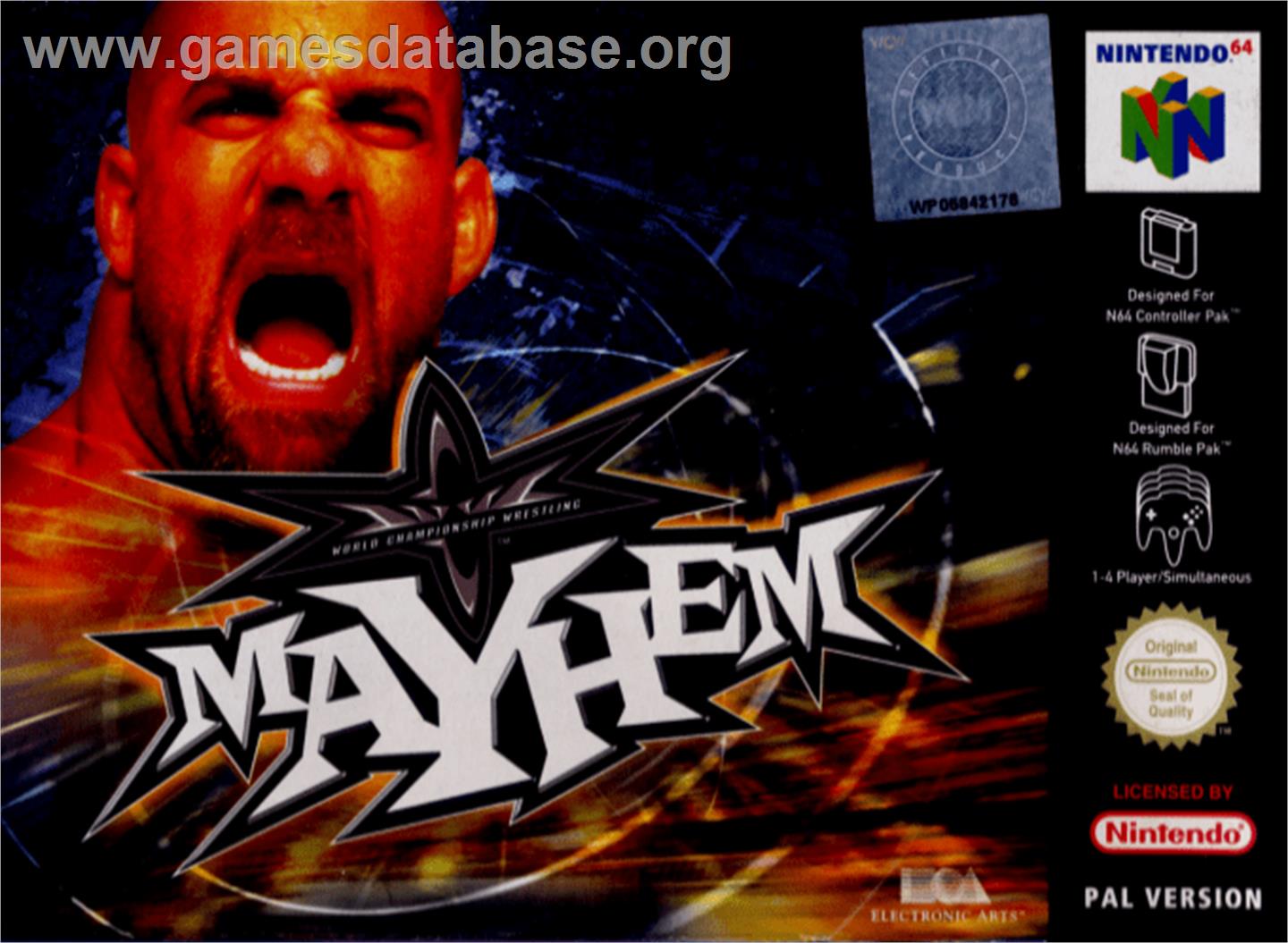 WCW Mayhem - Nintendo N64 - Artwork - Box