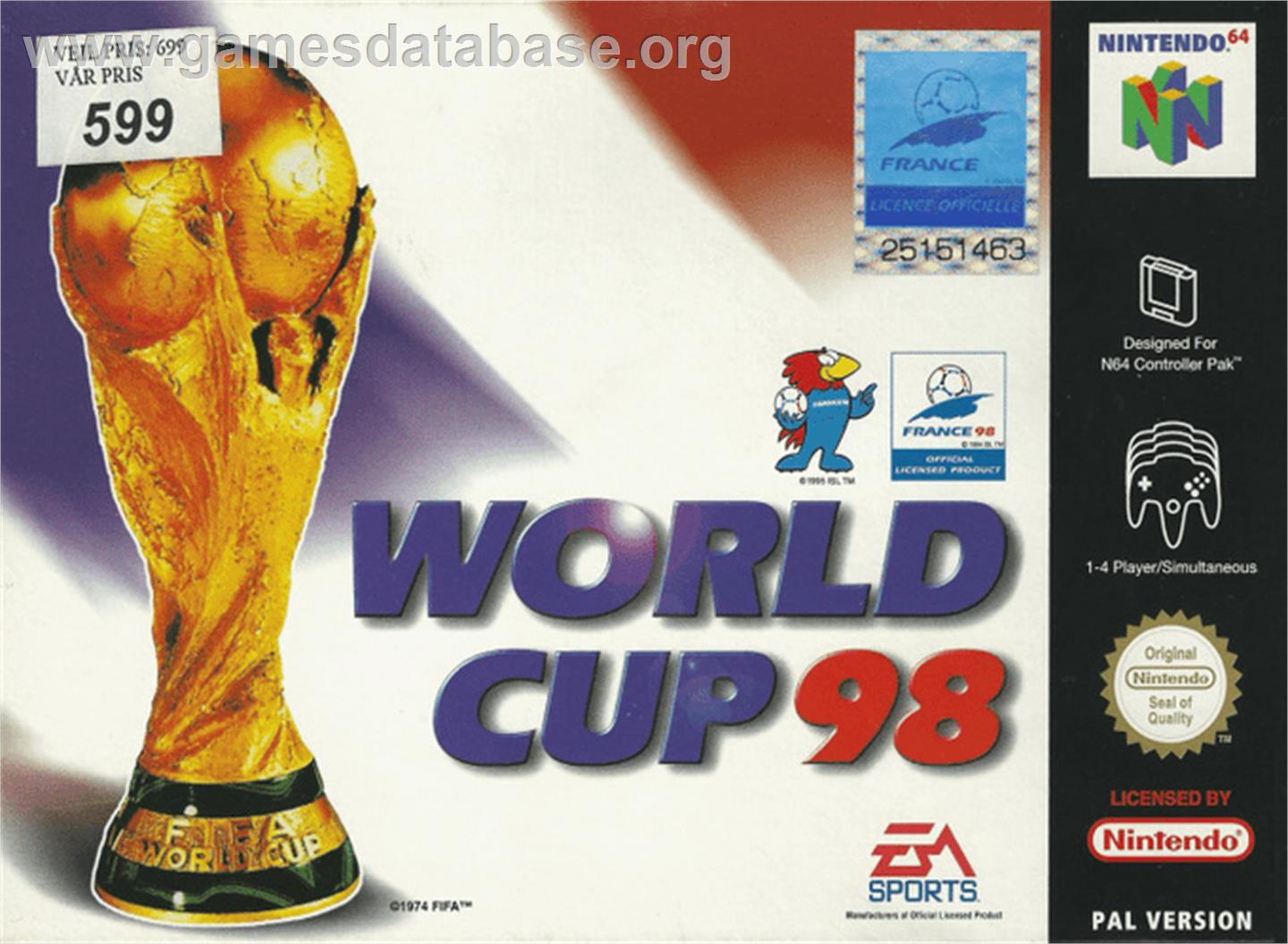 World Cup 98 - Nintendo N64 - Artwork - Box
