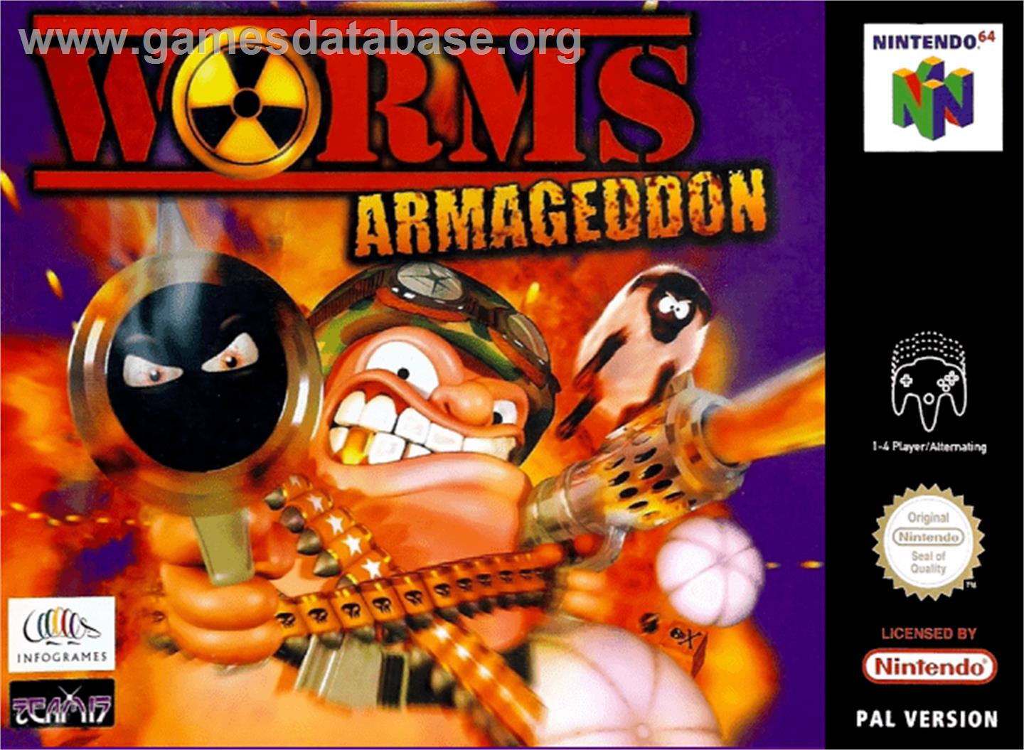 Worms Armageddon - Nintendo N64 - Artwork - Box