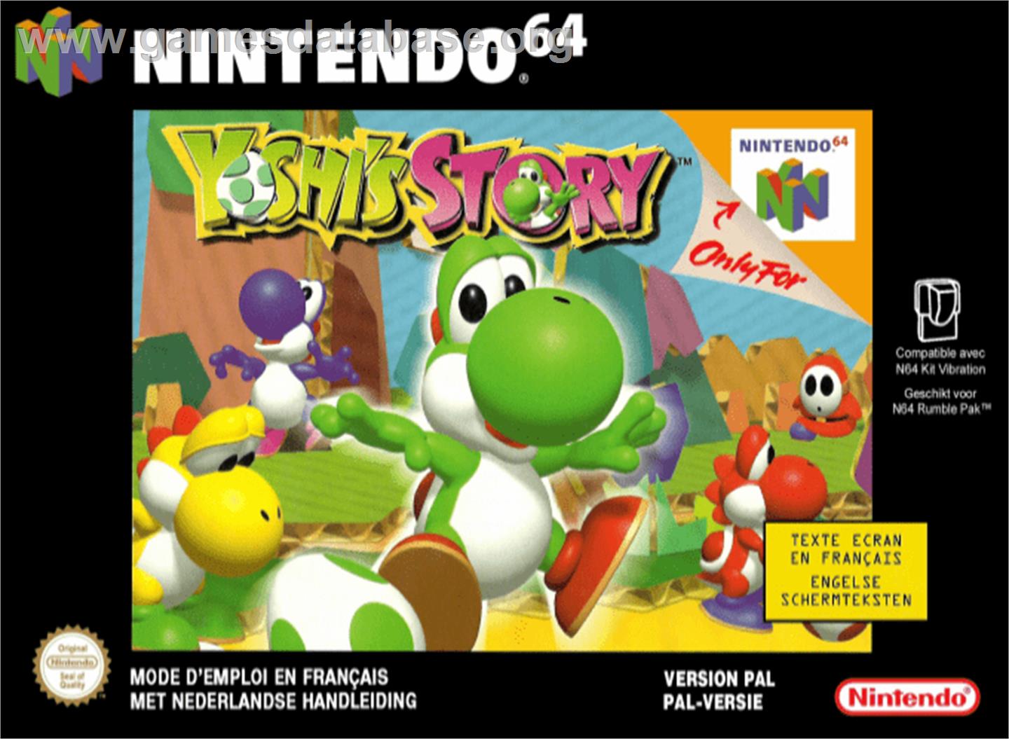 Yoshi's Story - Nintendo N64 - Artwork - Box