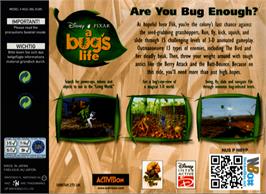 Box back cover for A Bug's Life on the Nintendo N64.