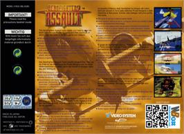 Box back cover for Aero Fighters Assault on the Nintendo N64.
