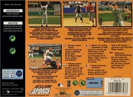 Box back cover for All-Star Baseball 2000 on the Nintendo N64.
