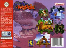 Box back cover for Banjo-Kazooie on the Nintendo N64.