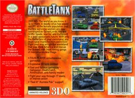 Box back cover for BattleTanx: Global Assault on the Nintendo N64.