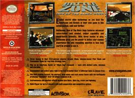 Box back cover for Battle Zone: Rise of the Black Dogs on the Nintendo N64.