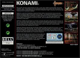 Box back cover for Castlevania on the Nintendo N64.