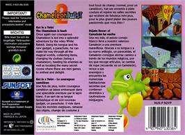 Box back cover for Chameleon Twist 2 on the Nintendo N64.