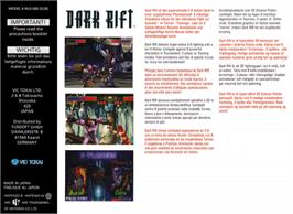 Box back cover for Dark Rift on the Nintendo N64.