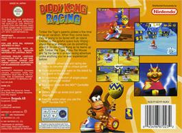 Box back cover for Diddy Kong Racing on the Nintendo N64.