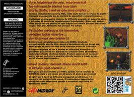 Box back cover for Doom 64 on the Nintendo N64.