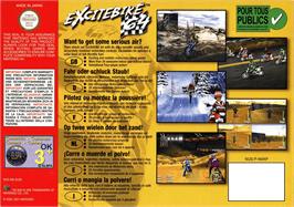 Box back cover for Excite Bike 64 on the Nintendo N64.