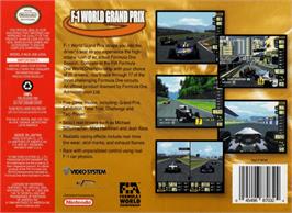 Box back cover for F-1 World Grand Prix on the Nintendo N64.