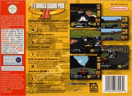 Box back cover for F-1 World Grand Prix 2 on the Nintendo N64.