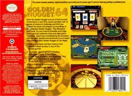 Box back cover for Golden Nugget 64 on the Nintendo N64.