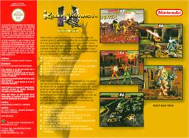 Box back cover for Killer Instinct Gold on the Nintendo N64.