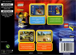 Box back cover for LEGO Racers on the Nintendo N64.
