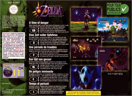 Box back cover for Legend of Zelda: Majora's Mask on the Nintendo N64.